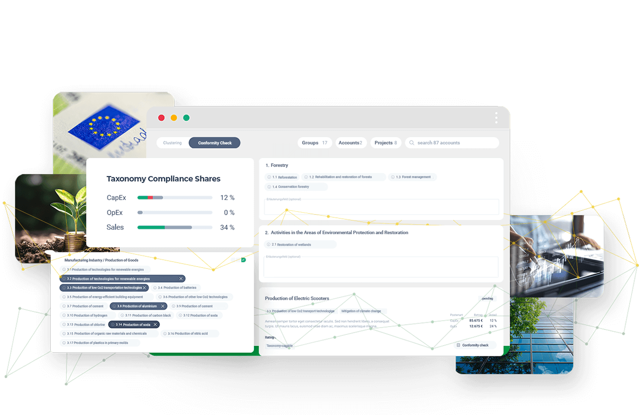 Software for the implementation of the EU taxonomy