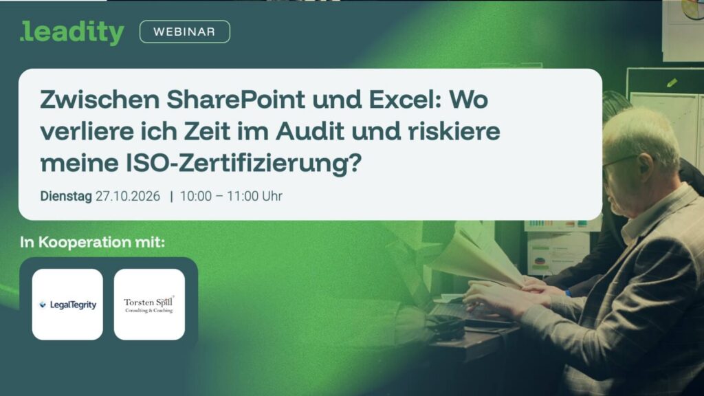 ISO Audits und Zertifizierungen meistern ohne Zeitverschwendung Webinar Cover