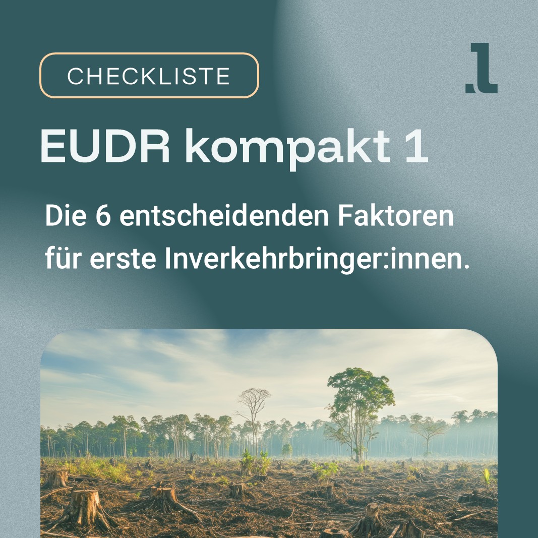 Gerodeter Wald - Kachel "Checkliste" - EUDR kompakt 1