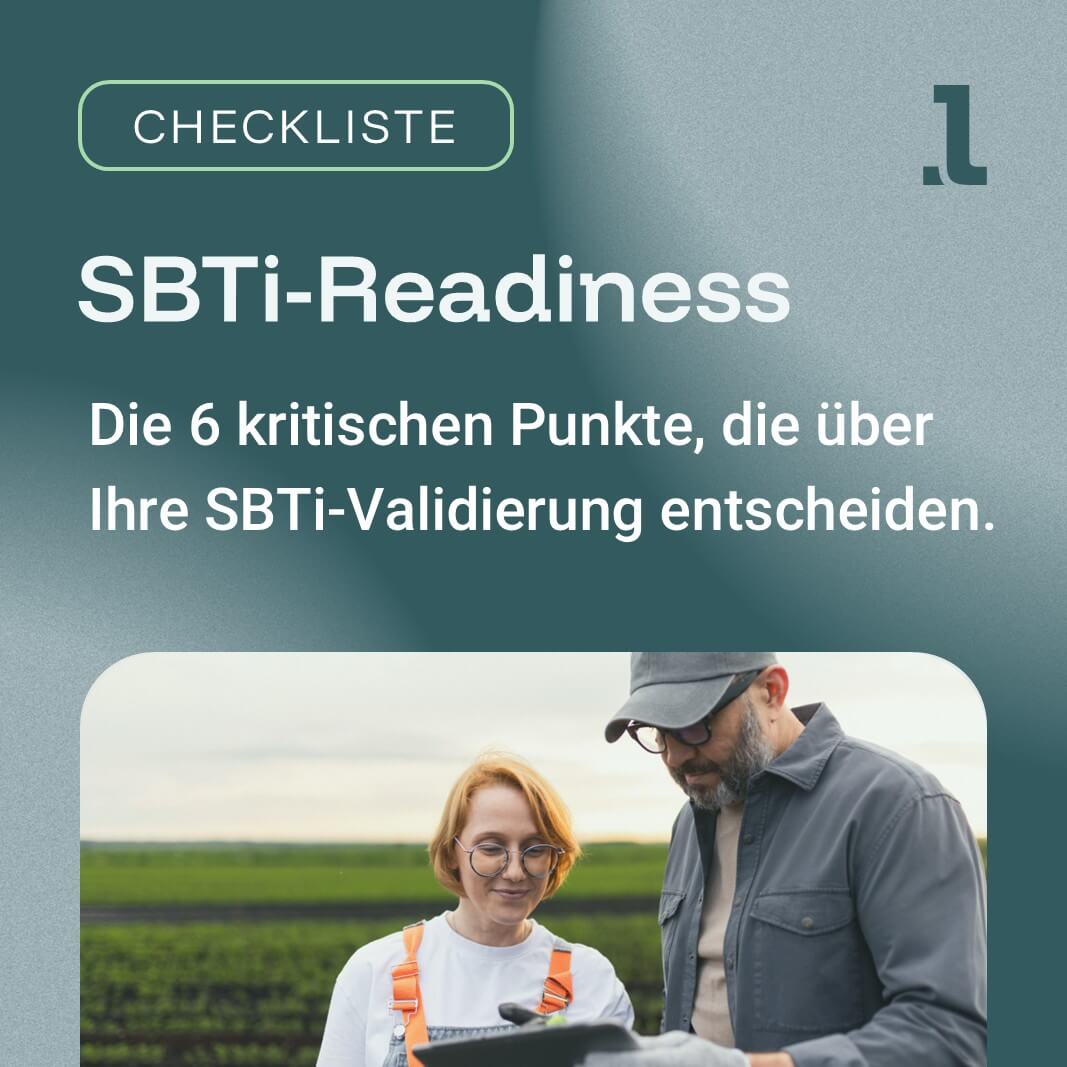Überschrift SBTi-Readiness, zwei Personen vor einem Feld