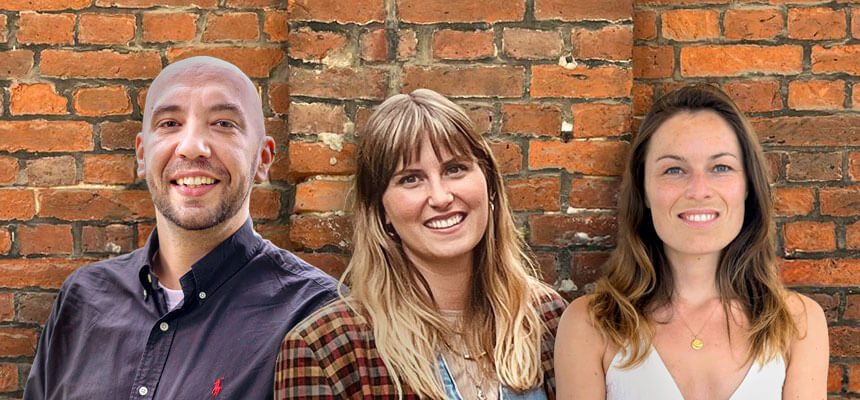 leadity Support team Linus, Landia und Paula als Symbol für effiziente Betreuung, persönlichen Service und digitale Unterstützung im ESG-Management