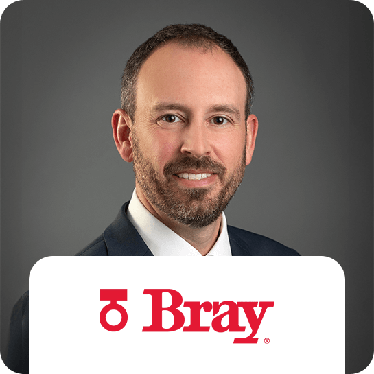 Portrait Mitchell Anderson with Bray logo