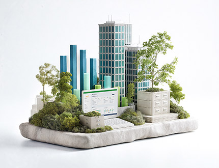 3D visual ESG management, EcoVadis rating, data overview