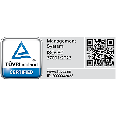 TÜV Rheinland Zertifikat ISO 27001