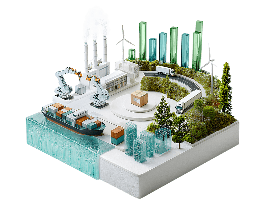 leadity ISO and ESG innovation showcase summer 2026 Product Carbon Footprint 3D key visual