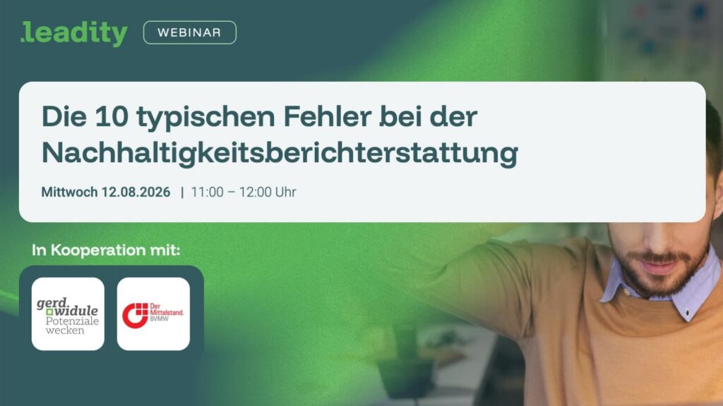 Webinar zu den 10 typischen Fehlern beim Erstellen von Klimabilanz VS Bericht und Nachhaltigkeitsberichten