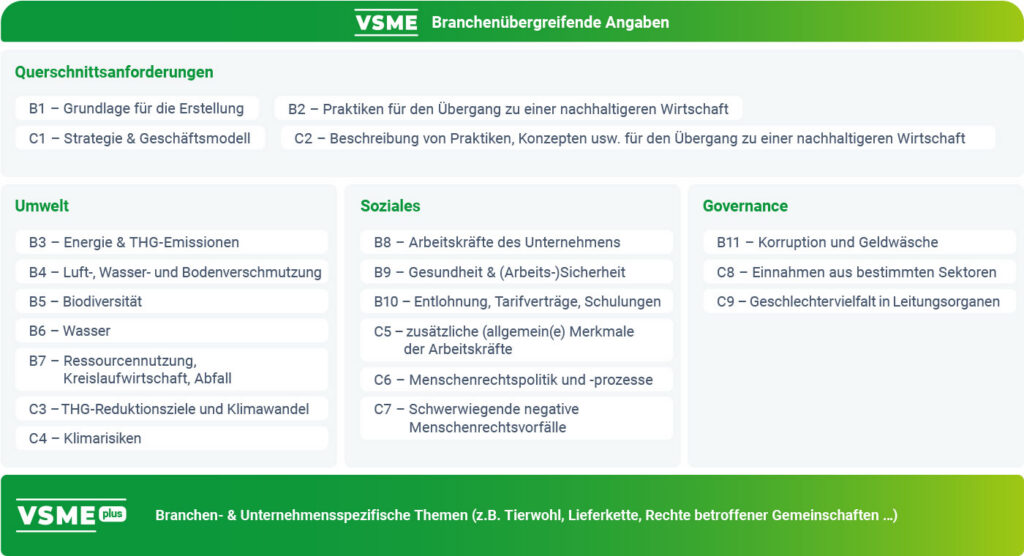 ESG Standard VSME Übersichtsgrafik