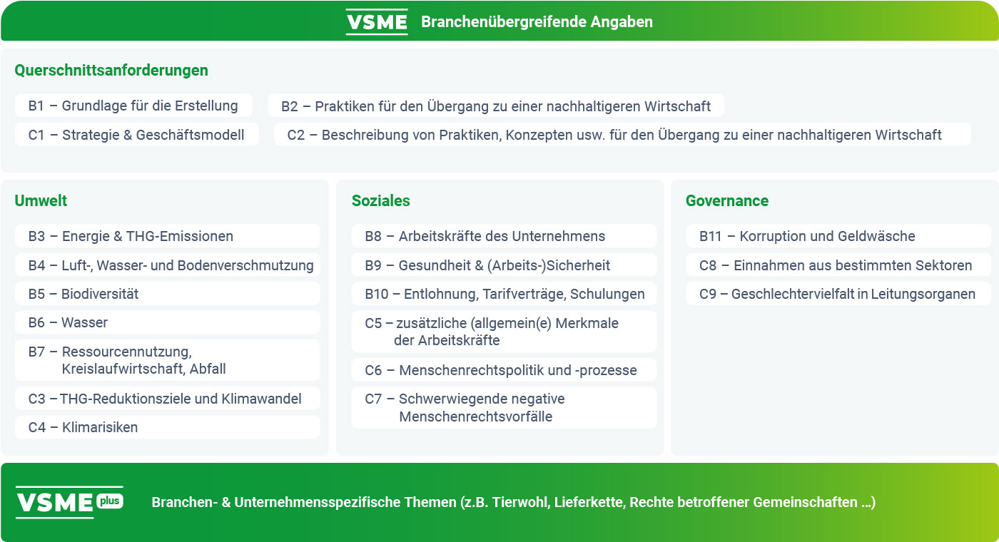 ESG Standard VSME ESG Standard VSME Übersichtsgrafik